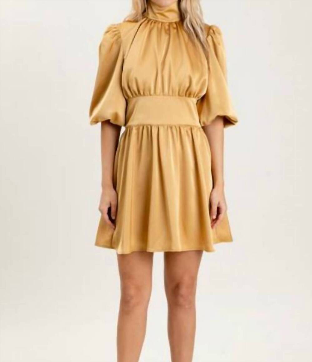 NEW SEDGE zita dress in gold